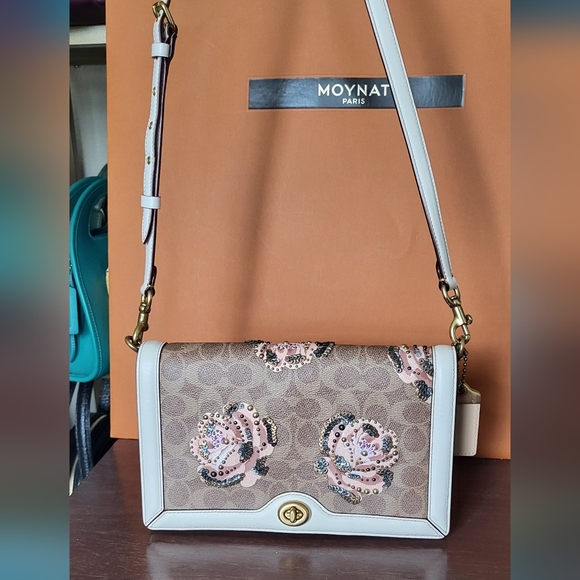 Coach Riley 1941 Embellished Rose Signature Bag - Picture 4 of 14